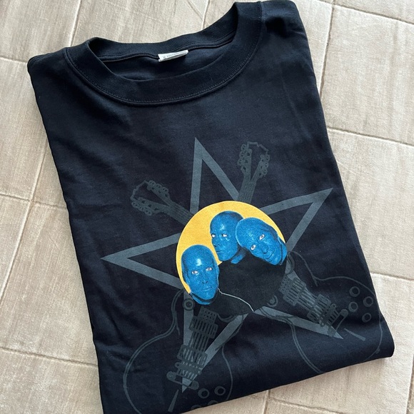 Vintage Blue Man Group How To Be A Megastar 2.1 Live! Tour Shirt Sz 2XL/ Black - Picture 1 of 9